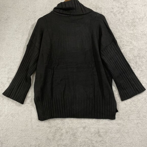 NEW Cyrus Womens M Black Ribbed Knit Turtleneck Sweater - Picture 2 of 7